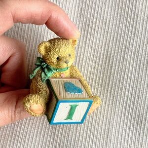Vintage 1995 Cherished Teddies by Enesco Designed by Priscilla Hillman Bear “I”